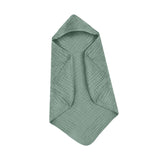 Maxbell Hooded Baby Bath Towel Soft Newborn Essential Towel for Kids Newborn Neutral Green