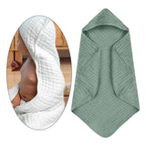 Maxbell Hooded Baby Bath Towel Soft Newborn Essential Towel for Kids Newborn Neutral Green
