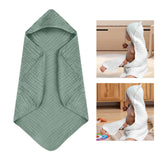 Maxbell Hooded Baby Bath Towel Soft Newborn Essential Towel for Kids Newborn Neutral Green