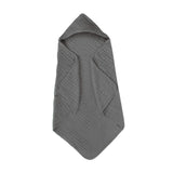 Maxbell Hooded Baby Bath Towel Soft Newborn Essential Towel for Kids Newborn Neutral DarkGray