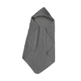 Maxbell Hooded Baby Bath Towel Soft Newborn Essential Towel for Kids Newborn Neutral DarkGray