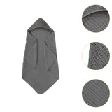 Maxbell Hooded Baby Bath Towel Soft Newborn Essential Towel for Kids Newborn Neutral DarkGray