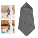 Maxbell Hooded Baby Bath Towel Soft Newborn Essential Towel for Kids Newborn Neutral DarkGray