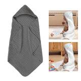 Maxbell Hooded Baby Bath Towel Soft Newborn Essential Towel for Kids Newborn Neutral DarkGray