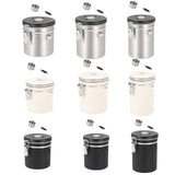 Maxbell Coffee Canister Airtight with Measuring Spoon Coffee Lovers Gifts Sealed Jug silver 1.2L