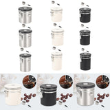 Maxbell Coffee Canister Airtight with Measuring Spoon Coffee Lovers Gifts Sealed Jug silver 1.2L