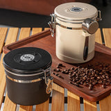 Maxbell Coffee Canister Airtight with Measuring Spoon Coffee Lovers Gifts Sealed Jug white 1.2L