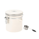 Maxbell Coffee Canister Airtight with Measuring Spoon Coffee Lovers Gifts Sealed Jug white 1.2L