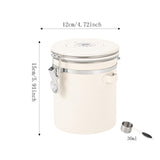 Maxbell Coffee Canister Airtight with Measuring Spoon Coffee Lovers Gifts Sealed Jug white 1.5L