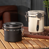 Maxbell Coffee Canister Airtight with Measuring Spoon Coffee Lovers Gifts Sealed Jug white 1.5L