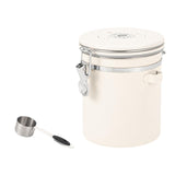 Maxbell Coffee Canister Airtight with Measuring Spoon Coffee Lovers Gifts Sealed Jug white 1.5L