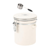 Maxbell Coffee Canister Airtight with Measuring Spoon Coffee Lovers Gifts Sealed Jug white 1.5L
