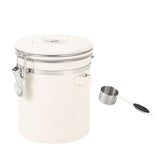 Maxbell Coffee Canister Airtight with Measuring Spoon Coffee Lovers Gifts Sealed Jug white 1.5L
