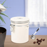 Maxbell Coffee Canister Airtight with Measuring Spoon Coffee Lovers Gifts Sealed Jug white 1.5L