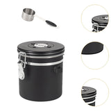 Maxbell Coffee Canister Airtight with Measuring Spoon Coffee Lovers Gifts Sealed Jug black 1.2L