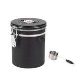 Maxbell Coffee Canister Airtight with Measuring Spoon Coffee Lovers Gifts Sealed Jug black 1.5L