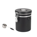 Maxbell Coffee Canister Airtight with Measuring Spoon Coffee Lovers Gifts Sealed Jug black 1.5L