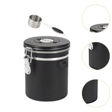 Maxbell Coffee Canister Airtight with Measuring Spoon Coffee Lovers Gifts Sealed Jug black 1.5L