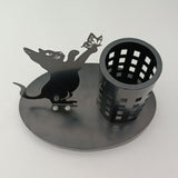 Maxbell Cat Pen Holder Versatile Gift Makeup Brush Holder for Home Countertop Office