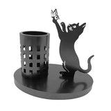 Maxbell Cat Pen Holder Versatile Gift Makeup Brush Holder for Home Countertop Office