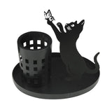 Maxbell Cat Pen Holder Versatile Gift Makeup Brush Holder for Home Countertop Office