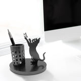 Maxbell Cat Pen Holder Versatile Gift Makeup Brush Holder for Home Countertop Office