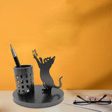 Maxbell Cat Pen Holder Versatile Gift Makeup Brush Holder for Home Countertop Office