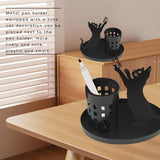 Maxbell Cat Pen Holder Versatile Gift Makeup Brush Holder for Home Countertop Office