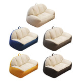 Maxbell Leisure Lazy Sofa Soft Floor Loveseat for Apartment Living Room Playing Room white