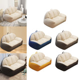 Maxbell Leisure Lazy Sofa Soft Floor Loveseat for Apartment Living Room Playing Room white