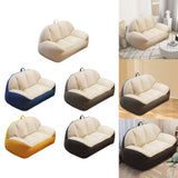 Maxbell Leisure Lazy Sofa Soft Floor Loveseat for Apartment Living Room Playing Room white