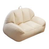 Maxbell Leisure Lazy Sofa Soft Floor Loveseat for Apartment Living Room Playing Room white