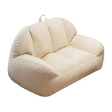 Maxbell Leisure Lazy Sofa Soft Floor Loveseat for Apartment Living Room Playing Room white