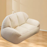 Maxbell Leisure Lazy Sofa Soft Floor Loveseat for Apartment Living Room Playing Room white