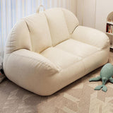 Maxbell Leisure Lazy Sofa Soft Floor Loveseat for Apartment Living Room Playing Room white