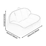 Maxbell Leisure Lazy Sofa Soft Floor Loveseat for Apartment Living Room Playing Room white