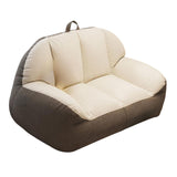 Maxbell Leisure Lazy Sofa Soft Floor Loveseat for Apartment Living Room Playing Room white gray