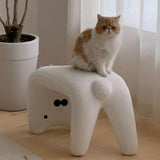 Maxbell Foot Rest Stool Portable Shoe Changing Stool for Bedroom Living Room Doorway white