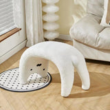 Maxbell Foot Rest Stool Portable Shoe Changing Stool for Bedroom Living Room Doorway white