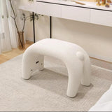 Maxbell Foot Rest Stool Portable Shoe Changing Stool for Bedroom Living Room Doorway white