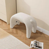 Maxbell Foot Rest Stool Portable Shoe Changing Stool for Bedroom Living Room Doorway white