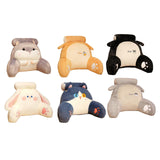 Maxbell Back Rest Pillow Breathable Cute Reading Pillow for Watching TV Gaming Couch White Rabbit Shape