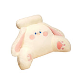 Maxbell Back Rest Pillow Breathable Cute Reading Pillow for Watching TV Gaming Couch White Rabbit Shape