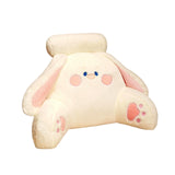 Maxbell Back Rest Pillow Breathable Cute Reading Pillow for Watching TV Gaming Couch White Rabbit Shape