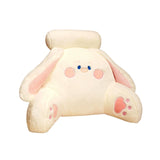 Maxbell Back Rest Pillow Breathable Cute Reading Pillow for Watching TV Gaming Couch White Rabbit Shape