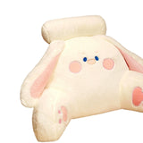 Maxbell Back Rest Pillow Breathable Cute Reading Pillow for Watching TV Gaming Couch White Rabbit Shape