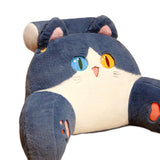 Maxbell Back Rest Pillow Breathable Cute Reading Pillow for Watching TV Gaming Couch Blue Cat Shape