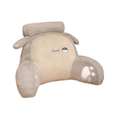 Maxbell Back Rest Pillow Breathable Cute Reading Pillow for Watching TV Gaming Couch Gray Dog Shape