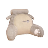 Maxbell Back Rest Pillow Breathable Cute Reading Pillow for Watching TV Gaming Couch Gray Dog Shape