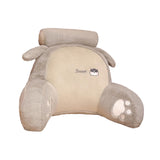 Maxbell Back Rest Pillow Breathable Cute Reading Pillow for Watching TV Gaming Couch Gray Dog Shape